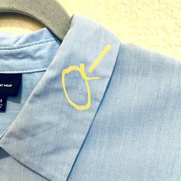 Who What Wear light blue collar button down shirt size M normcore - Picture 4 of 9